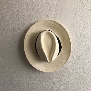 Natural fiber Panama style hat